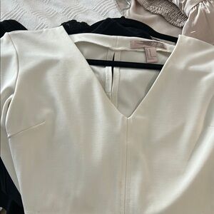 Forever 21 Cream V-Neck Top